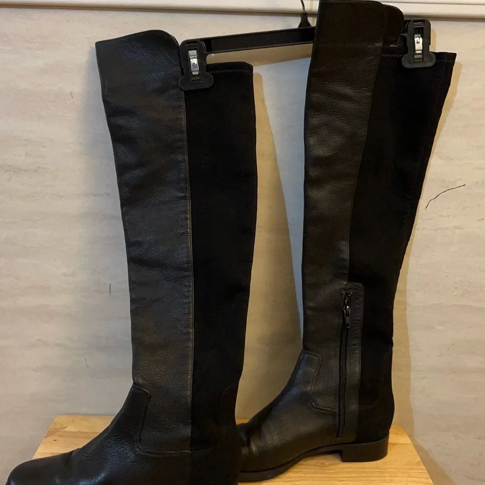 Antonio Melani Maurine Over The Knee Leather Socks Boots.
